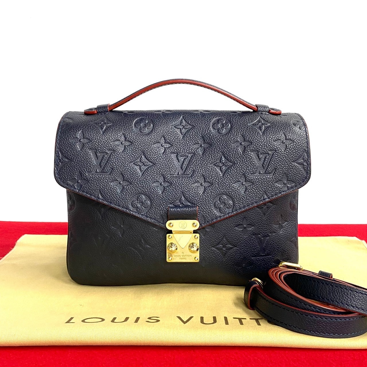 LOUIS VUITTON ルイヴィトン ポシェットメティス MM モノグラムアンプラント モノグラムアンプラント ショルダーバッグ ネイビー
 19221