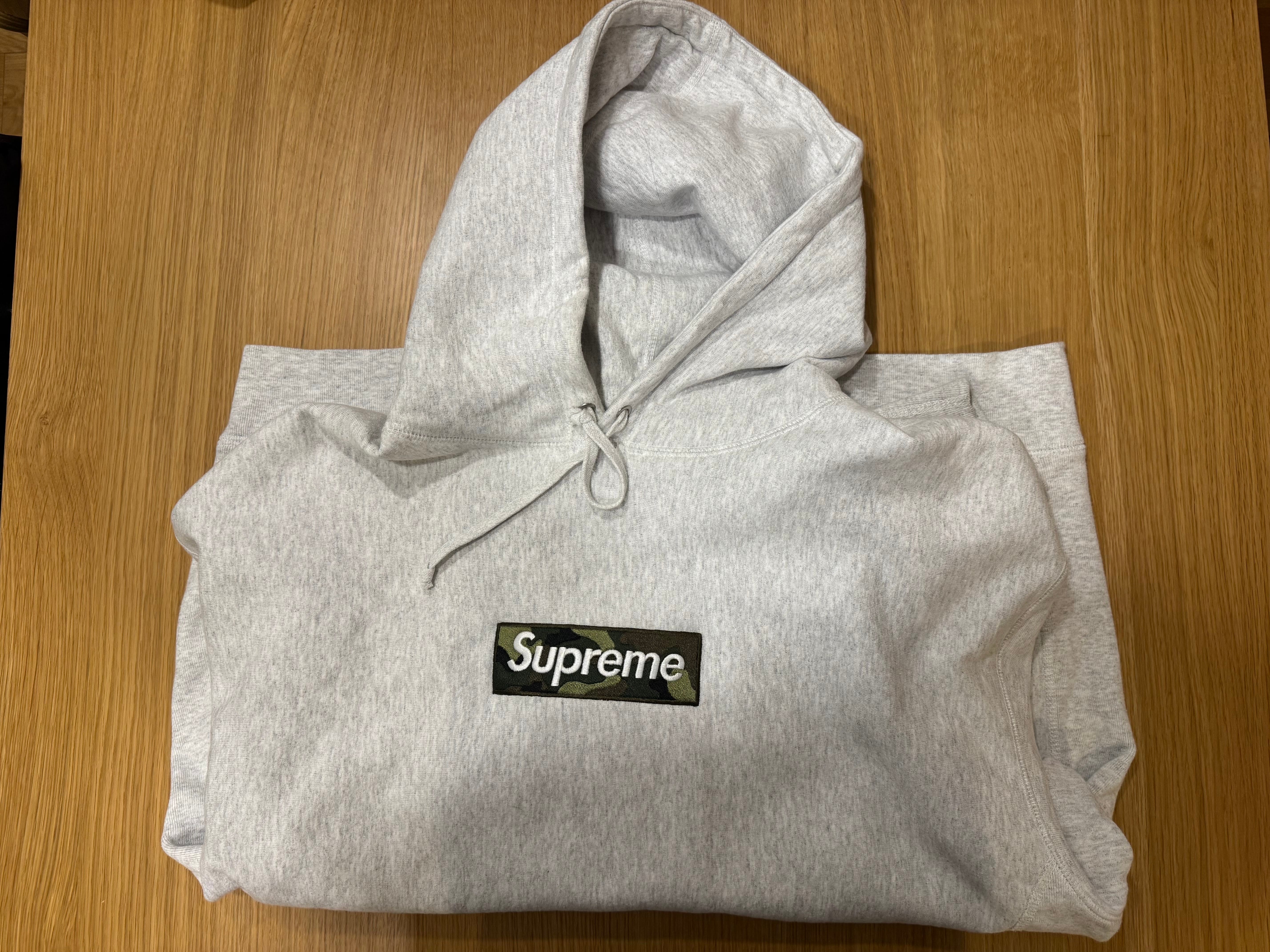 Supreme Box Logo Hooded Sweatshirt "Ash Grey" (23FW)