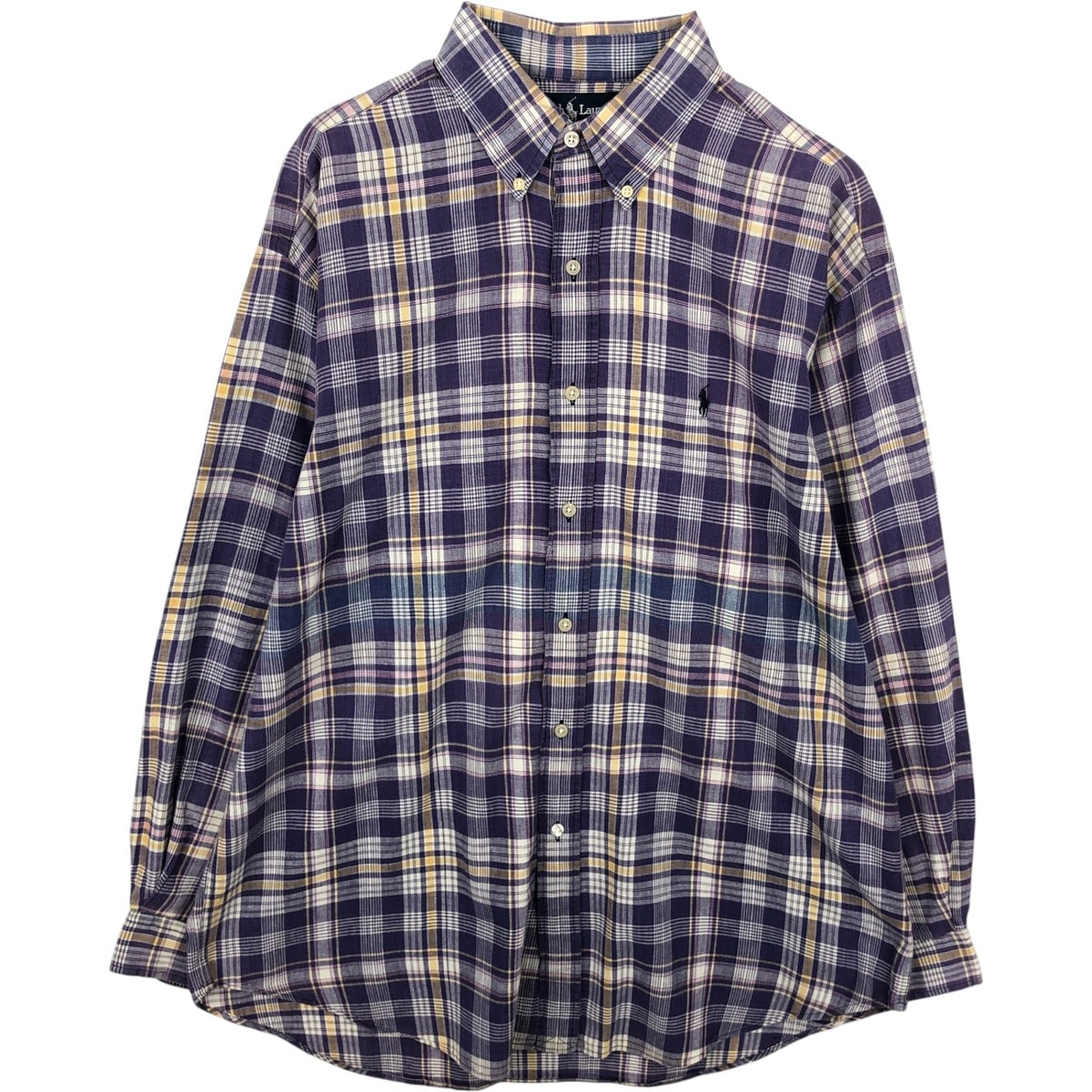 古着 ラルフローレン Ralph Lauren BLAIRE 長袖 ボタンダウンチェックシャツ メンズL相当/eaa649956