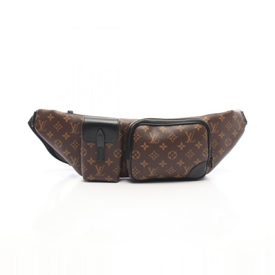 ルイ・ヴィトン LOUIS VUITTON クリストファー バムバッグ モノグラムマカサー ウエストバッグ ボディバッグ バッグ PVCコーティングキャンバス レザー メンズ ブラウン系 / ブラック系 M45337 【中古】