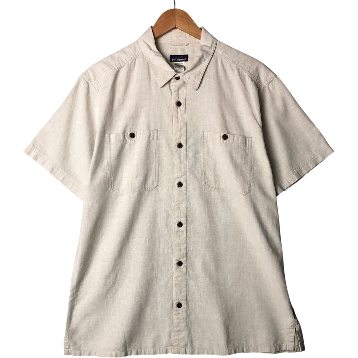 古着 パタゴニア Patagonia 53138SP12 半袖 オーガニックコットン×ヘンプシャツ ボックスシャツ メンズL相当/eaa576976