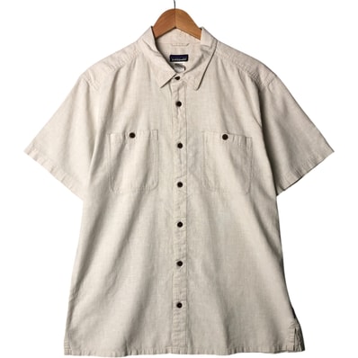 古着 パタゴニア Patagonia 53138SP12 半袖 オーガニックコットン×ヘンプシャツ ボックスシャツ メンズL相当/eaa576976