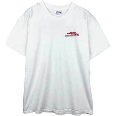古着 90~00年代 ヘインズ Hanes BUD SPORTS PRODUCTIONS アドバタイジングTシャツ メンズL相当/eaa652503