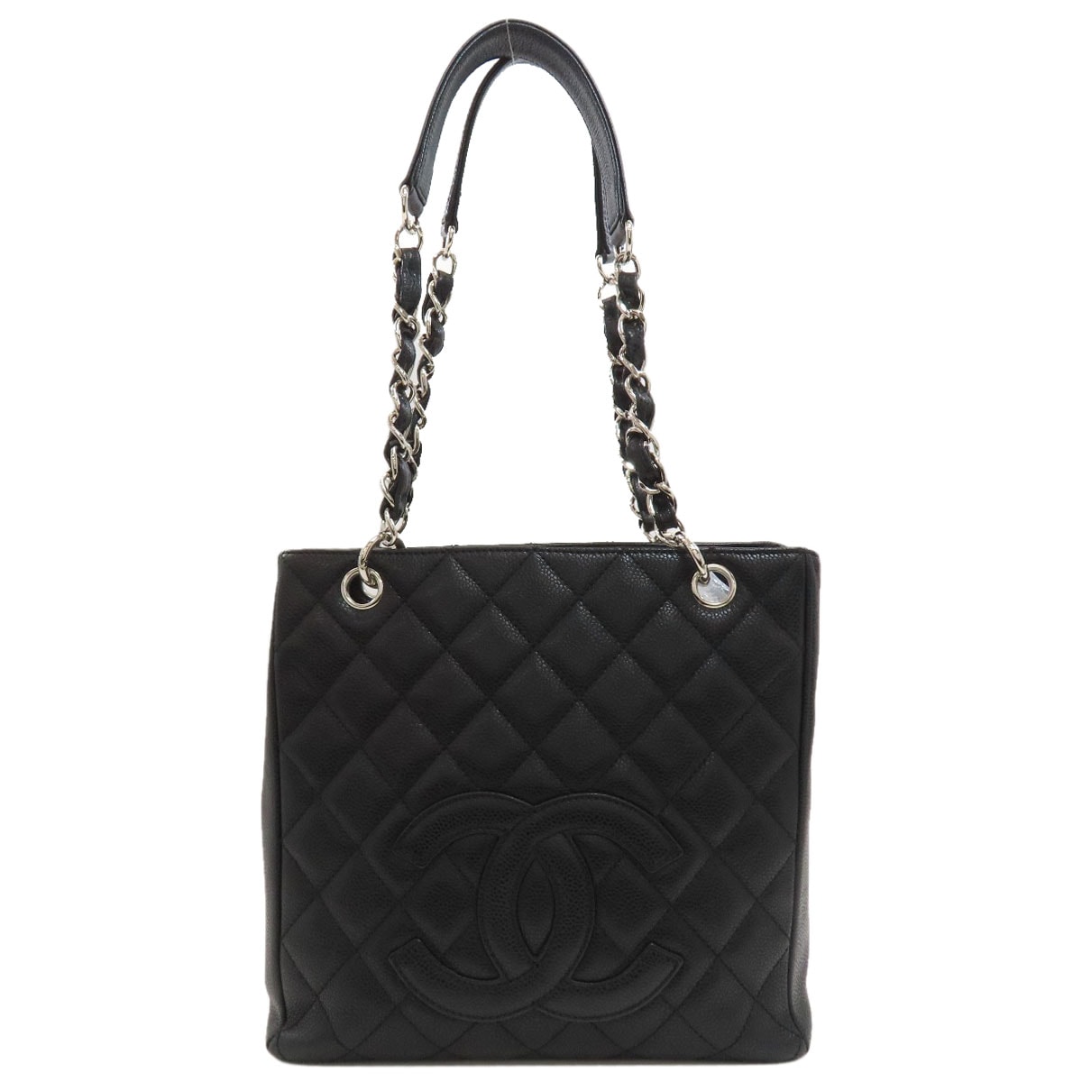 CHANEL シャネル プチ ショッピング PST シルバー金具 トートバッグ グレインド カーフスキン レディース [中古]