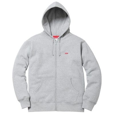 Supreme Small Box Zip Up Hooded Sweatshirt "Ash Grey"