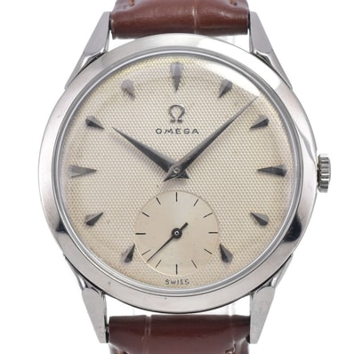 オメガ OMEGA 2605-10 ヴィンテージ Cal.266 シルバー 手巻き メンズ 腕時計 M#148234