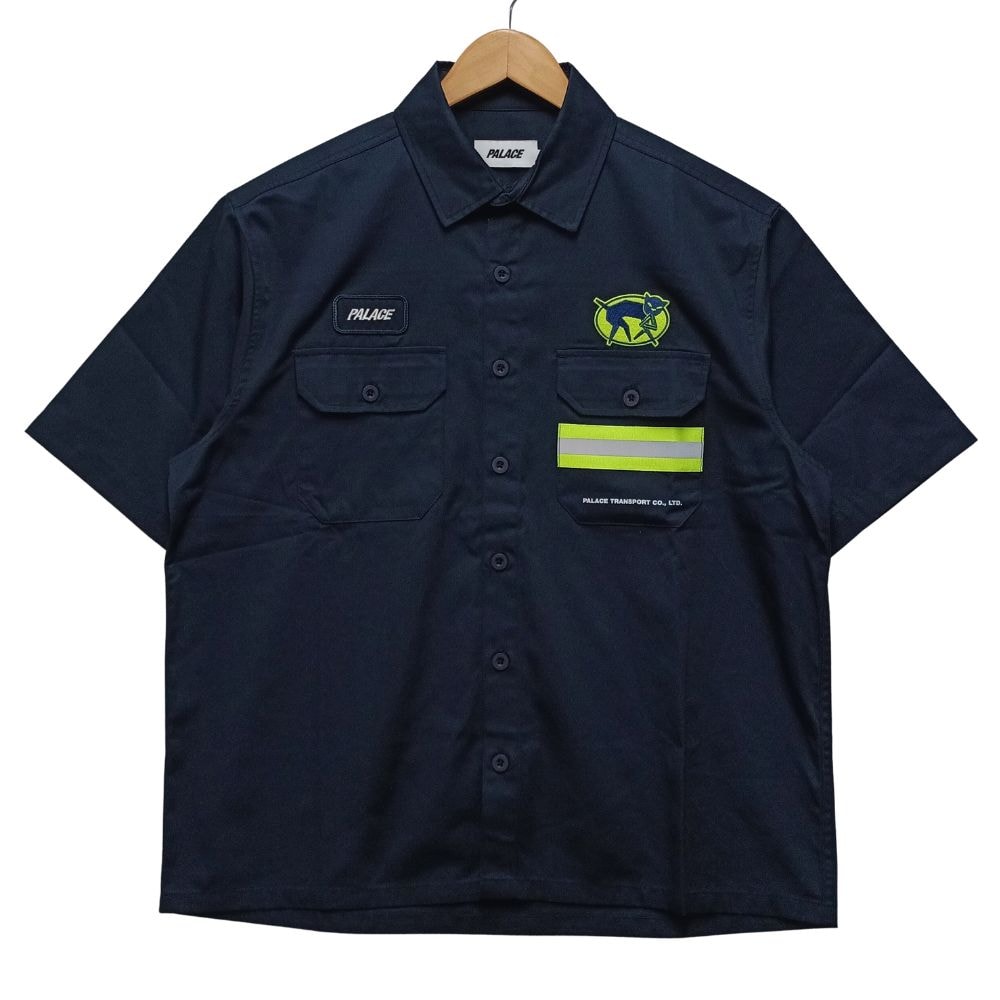 PALACE パレス TRANSPORT SHIRT トランスポート シャツ 半袖シャツ ネイビー サイズ M 正規品 / 56124