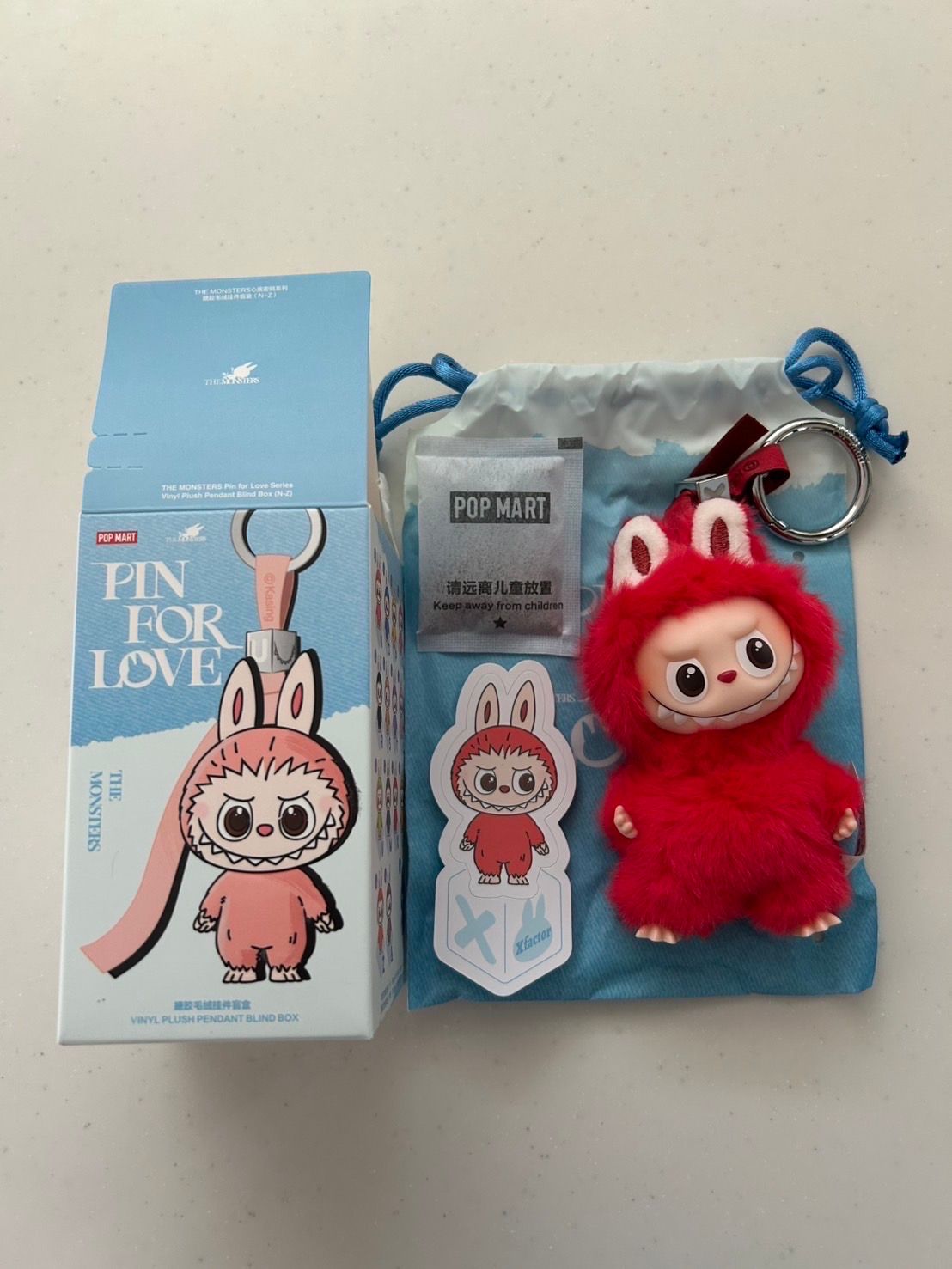 POP MART THE MONSTERS (LABUBU) Pin for Love Series-Vinyl Plush Pendant (N-Z) X