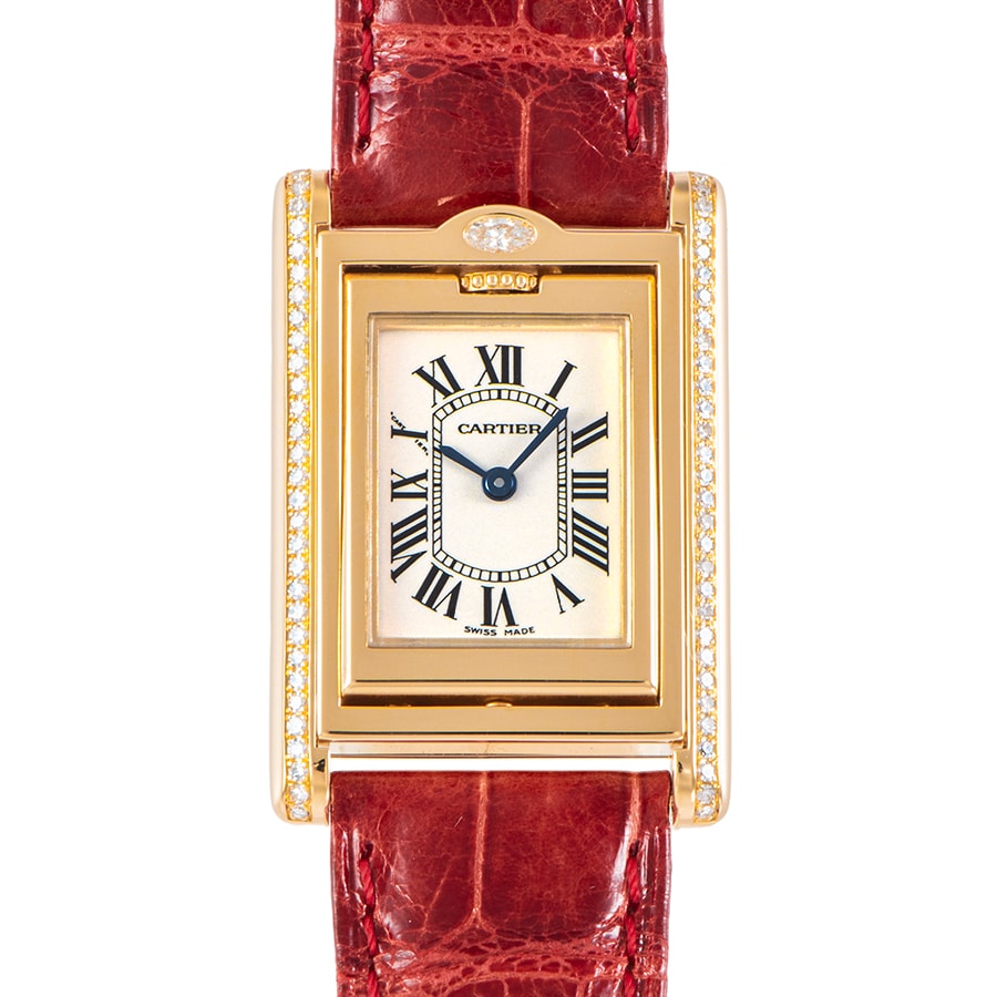 CARTIER カルティエ タンクバスキュラン ベゼルダイヤ WA202251【中古】