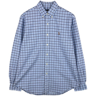 古着 ラルフローレン Ralph Lauren POLO RALPH LAUREN 長袖 ボタンダウンチェックシャツ メンズM相当/eaa607075