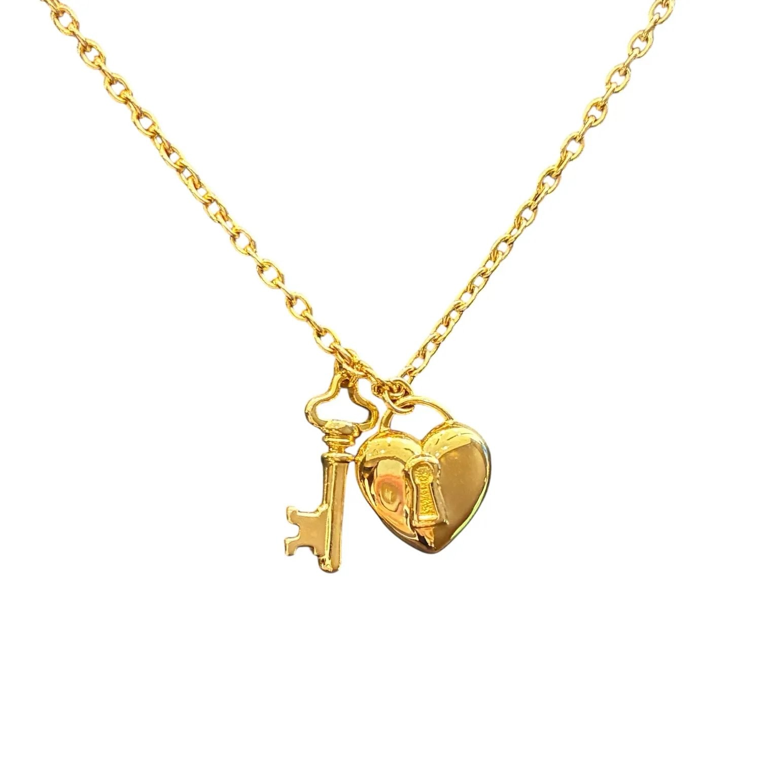 TIFFANY&Co. ティファニー ハートロック キー ネックレス K18イエローゴールド 750刻印  レディース【中古】