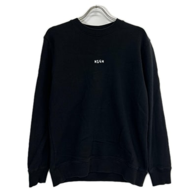 エムエスジーエム 3441MDM215 ブラック ロゴ L/S プルオーバー S
