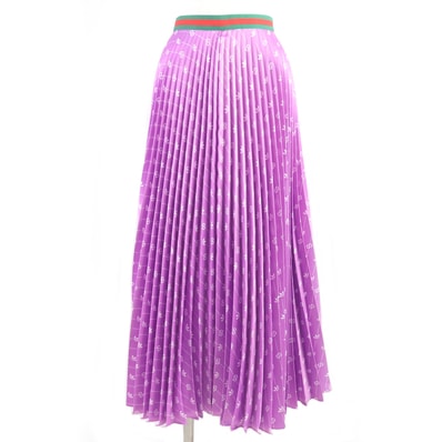 adidas x GUCCI Satin Pleated Skirt "Purple"