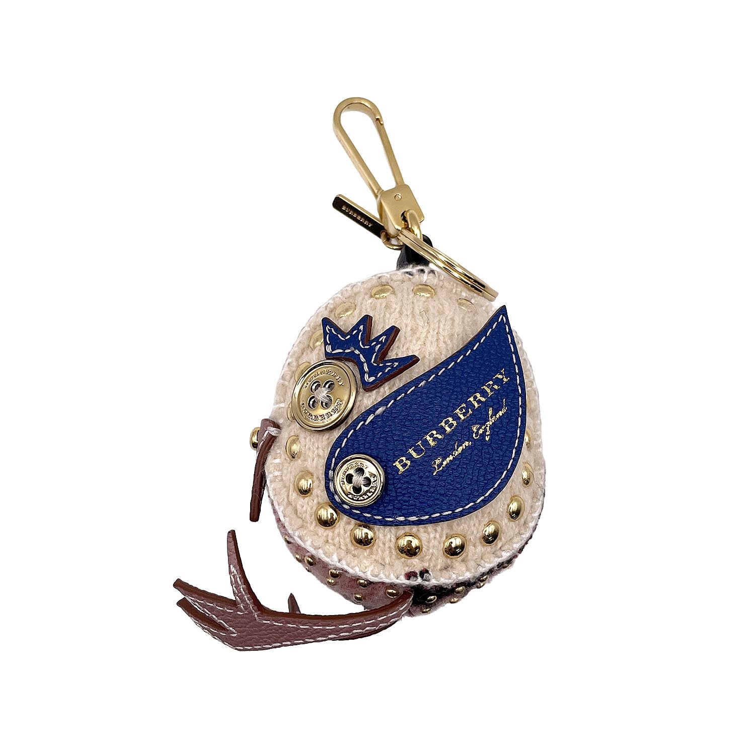 BURBERRY バーバリー バード キーリング キーホルダー
鳥類 スタッズ マスコット ウール レザー ゴールド ユニセックス
【中古】