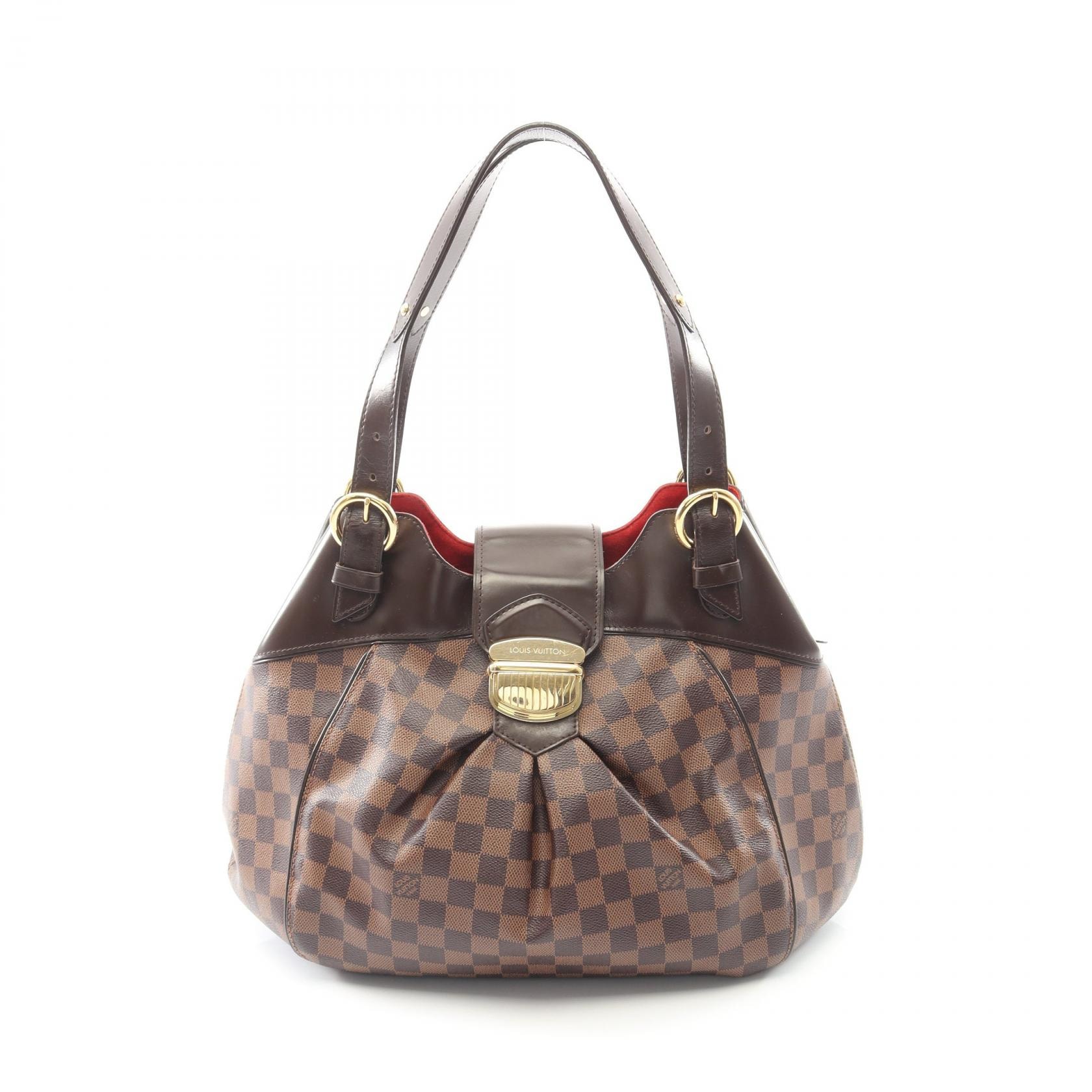 ルイ・ヴィトン LOUIS VUITTON システィナGM ハンドバッグ バッグ PVCコーティングキャンバス レザー ダミエ エベヌ レディース ブラウン系 N41540 【中古】