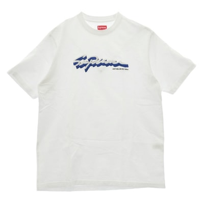 Supreme シュプリーム Tシャツ 22AW Shadow Script S/S Top シャドウスクリプト Tシャツ 半袖カットソー ホワイト系 M【中古】
