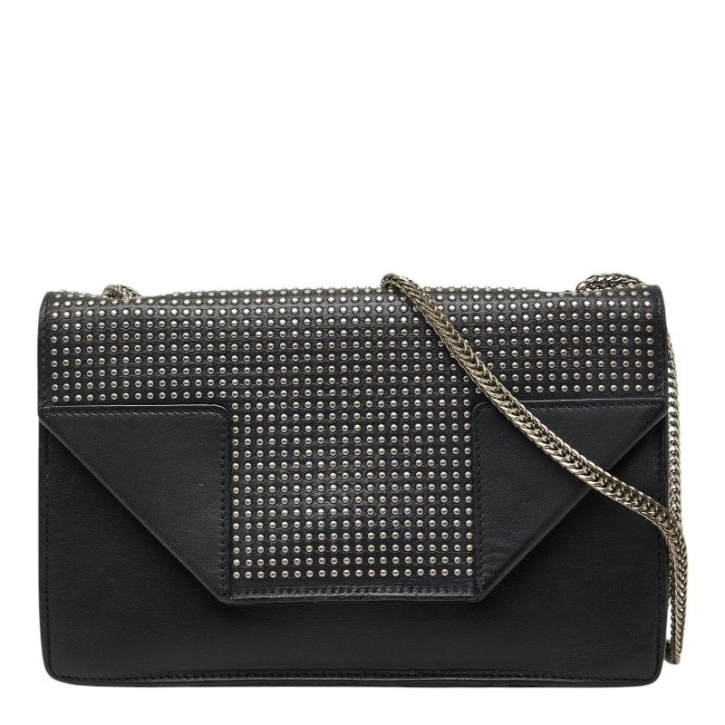 サンローラン ベティ スタッズ チェーンショルダ―バッグ 315681 ブラック レザー レディース SAINT LAURENT 【中古】