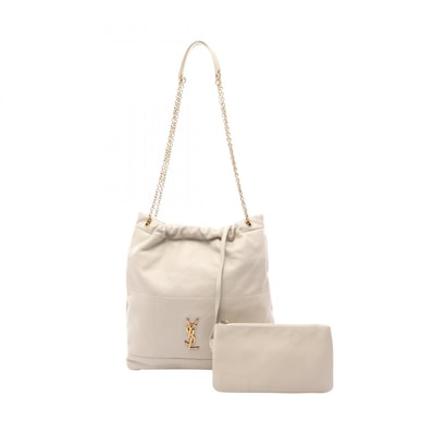 サンローランパリ SAINT LAURENT PARIS ジェイミー ショルダーバッグ バッグ レザー レディース アイボリー系 781666 【中古】