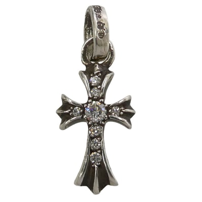 CHROME HEARTS クロムハーツ(原本有) ユナイテッドアローズ購入レシート付属 CRS BBYFAT P DMND ベイビーファットクロス PAVEダイヤ ペンダントトップ シルバー系【中古】