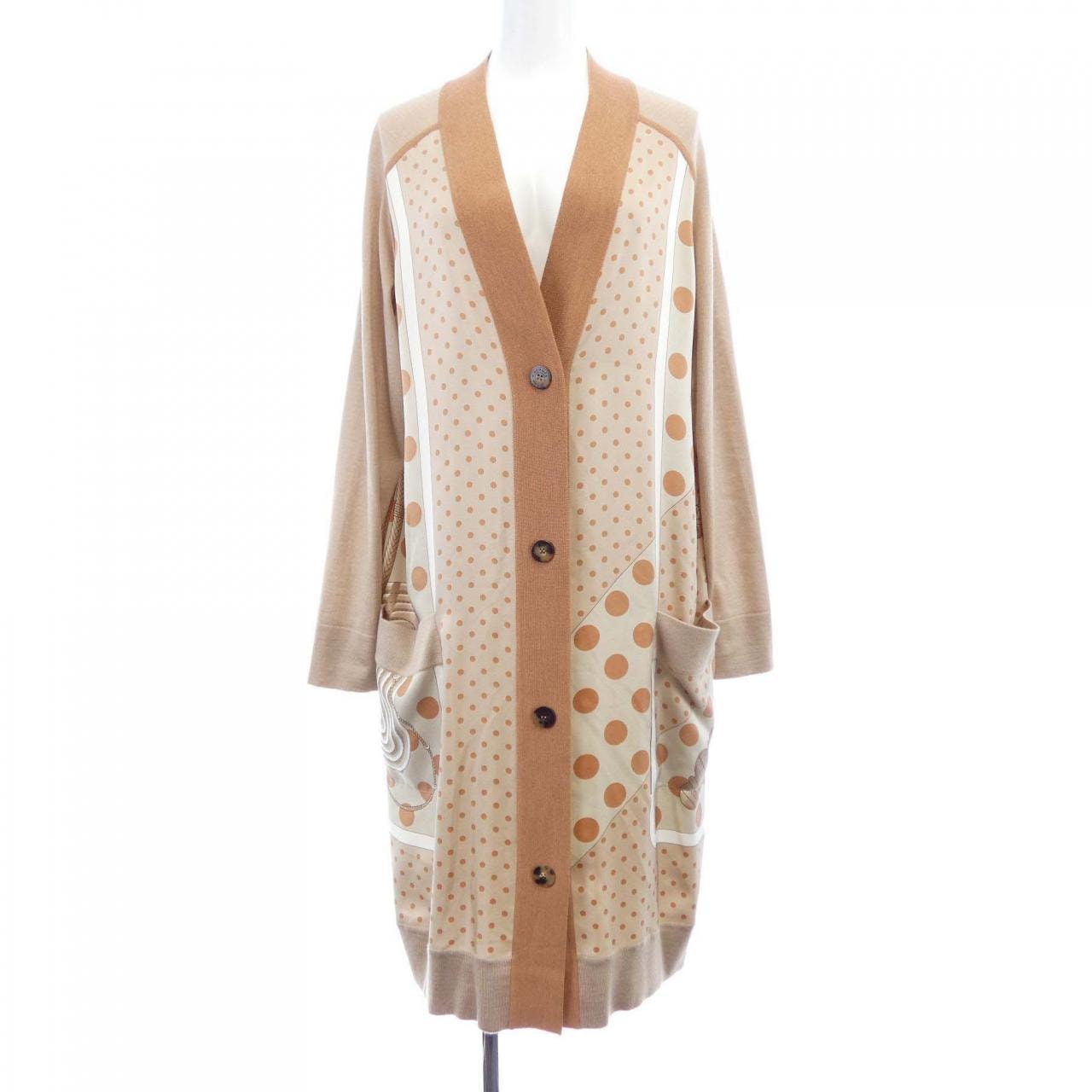 エルメス HERMES CLIC CLAC A POIS *17-7758 ツイルレーヌ カーディガン