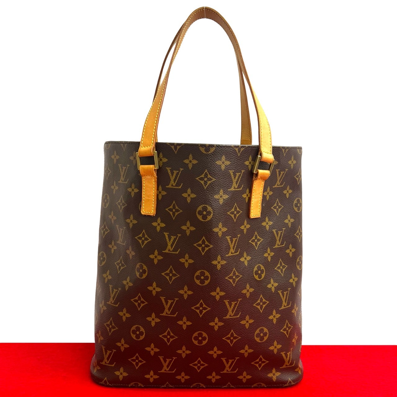 LOUIS VUITTON ルイヴィトン ヴァヴァン GM モノグラム レザー PVC トートバッグ ブラウン
 49123