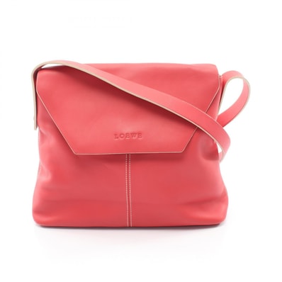 ロエベ LOEWE ショルダーバッグ バッグ レザー レディース レッド系 【中古】