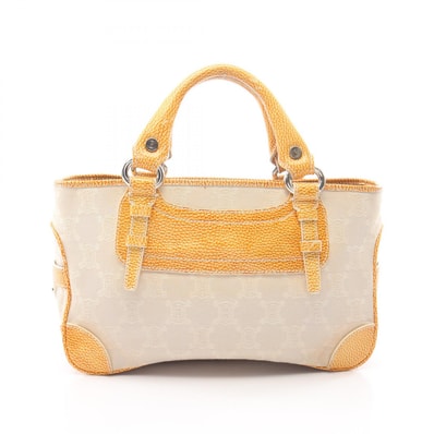 セリーヌ CELINE ブギーバッグ ハンドバッグ バッグ キャンバス レザー レディース ベージュ系 / ブラウン系 【中古】