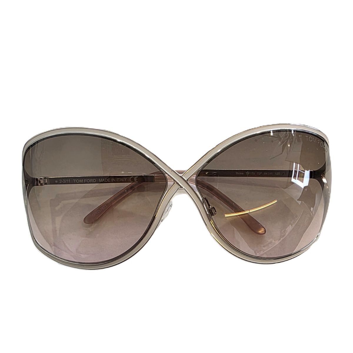 TOM FORD トムフォード  Rickie リッキー バタフライ サングラス  TF179 メタル ピンク サングラス TF179 メタル パールピンク 【中古】