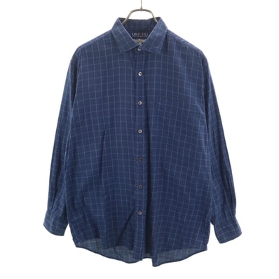 Paul Smith ポールスミス チェック柄 長袖 シャツ L ネイビー