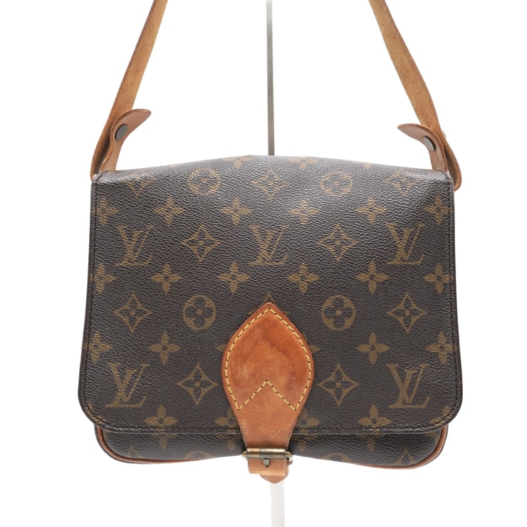 LOUIS VUITTON(ルイ・ヴィトン)カルトシエールMM ヴィンテージ ショルダーバッグ モノグラム キャンバス ブラウン レディース【中古】