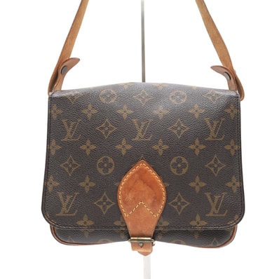 LOUIS VUITTON(ルイ・ヴィトン)カルトシエールMM ヴィンテージ ショルダーバッグ モノグラム キャンバス ブラウン レディース【中古】