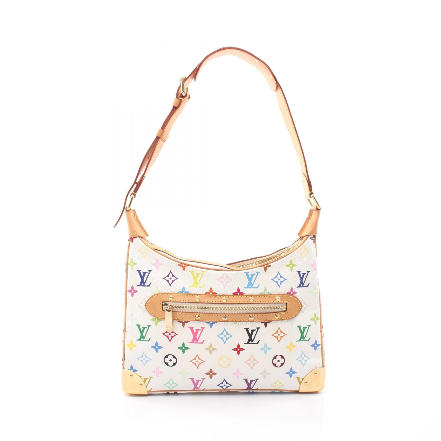 ルイ・ヴィトン LOUIS VUITTON ブローニュ モノグラムマルチカラー ブロン ショルダーバッグ バッグ PVCコーティングキャンバス レザー モノグラム・マルチカラー ブロン レディース ホワイト系 M92660 【中古】