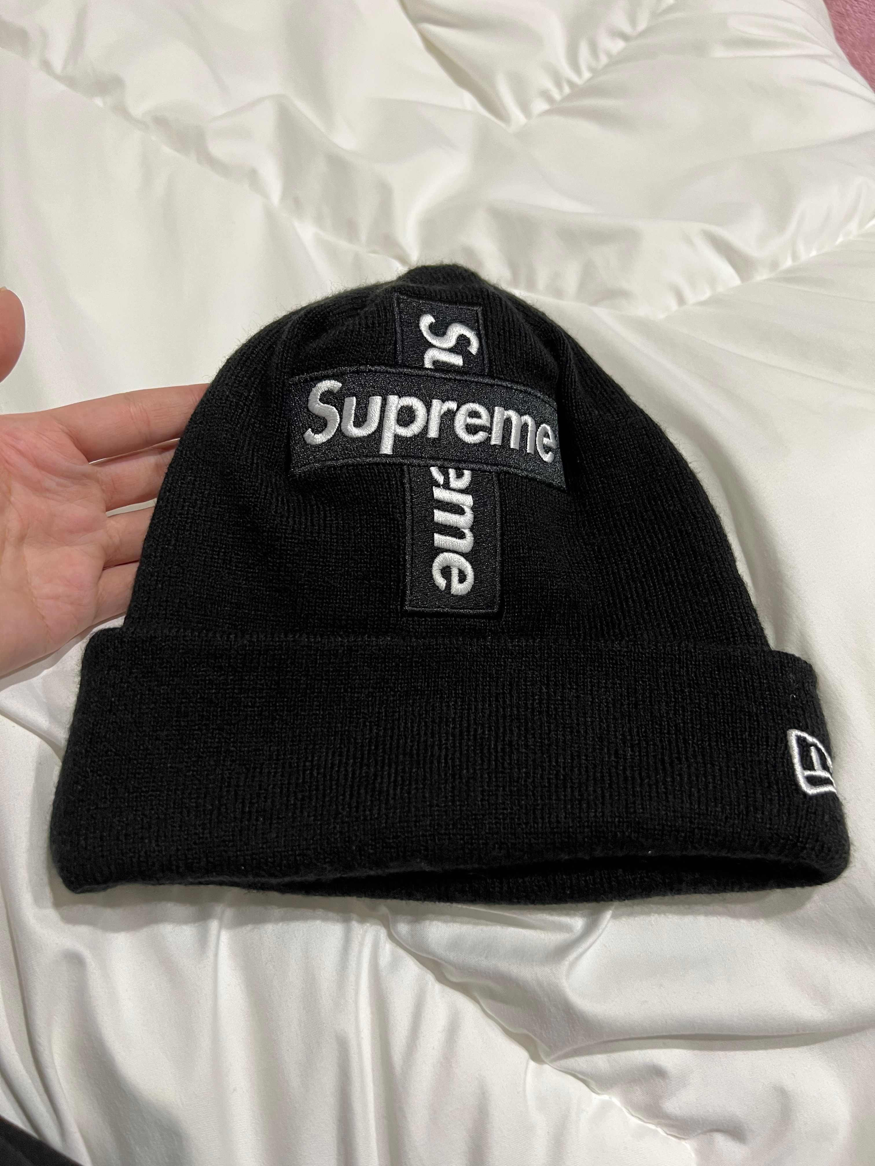 Supreme New Era® Cross Box Logo Beanie "Black"