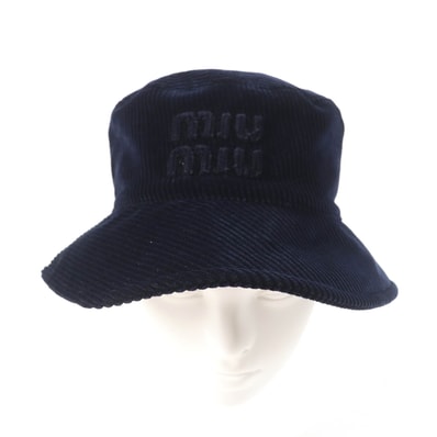 美品 ミュウ ミュウ
ハット ネイビー レディース S 5HC196