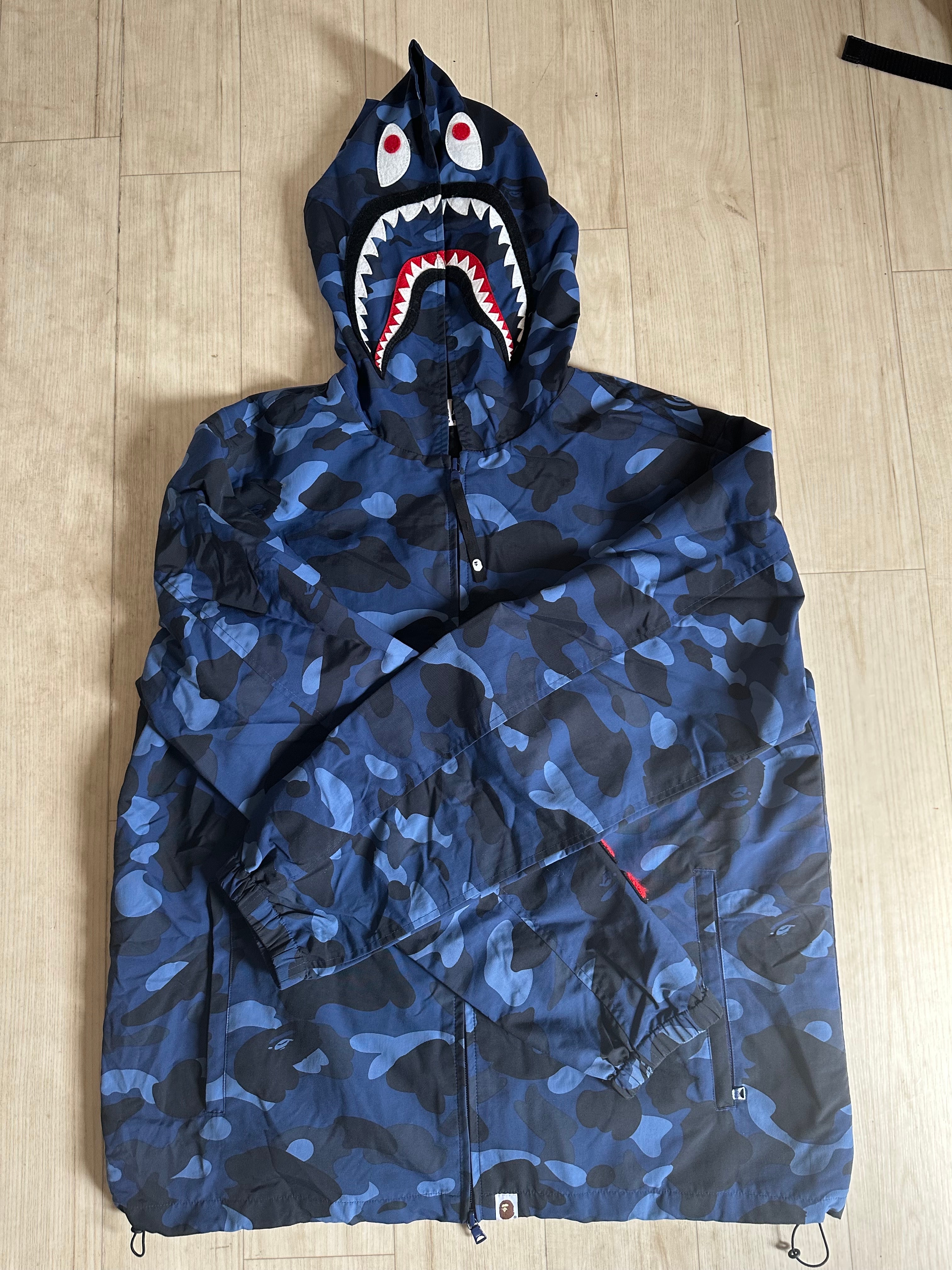 A BATHING APE Color Camo One Point Coach Jacket "Navy"
