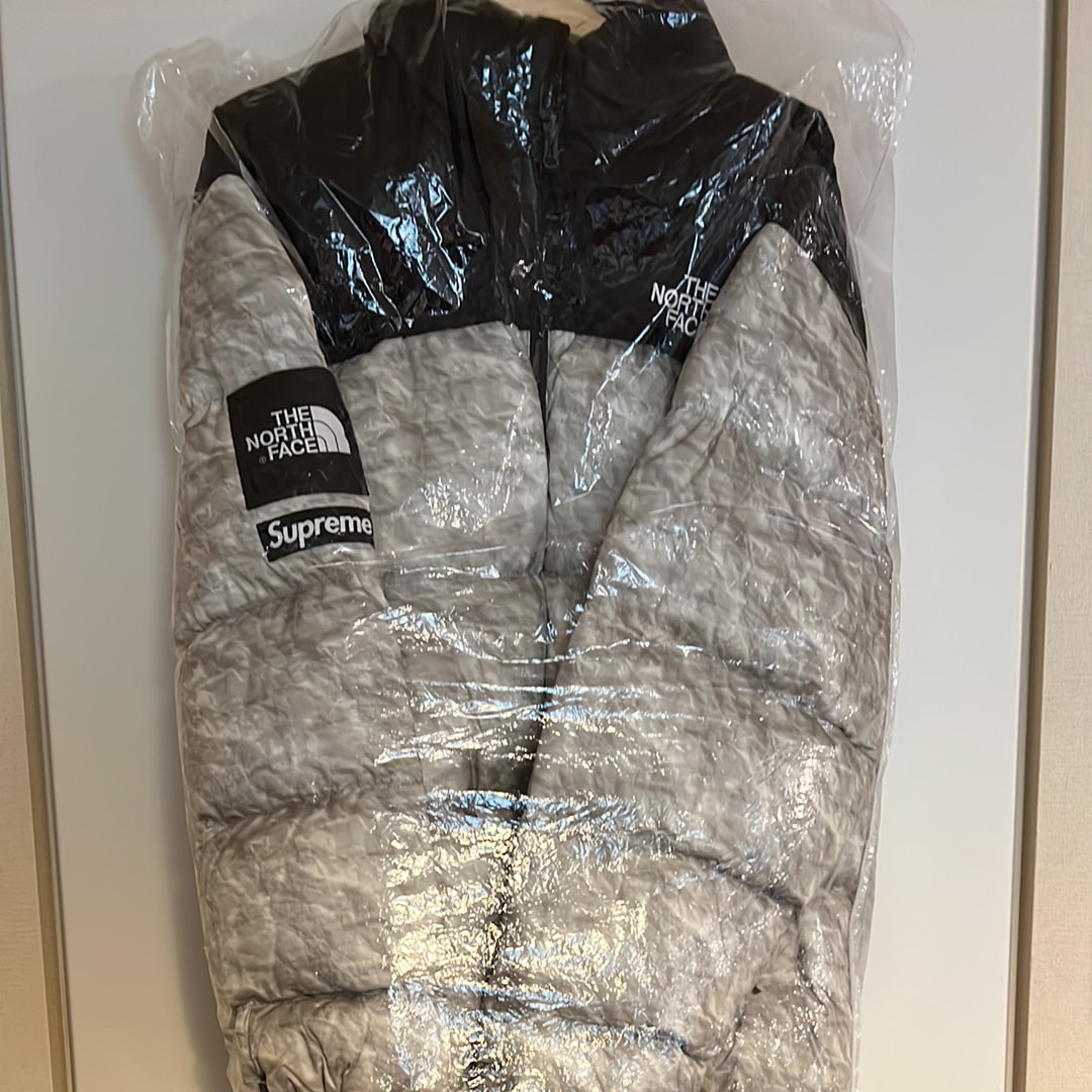 Supreme x The North Face Nuptse Jacket "White Paper Print"