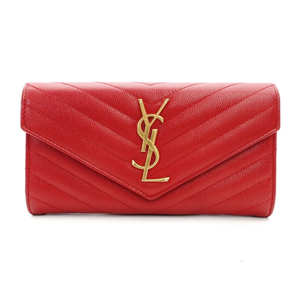 C (やや傷や汚れあり)】サンローラン カサンドラ長財布 レディースの