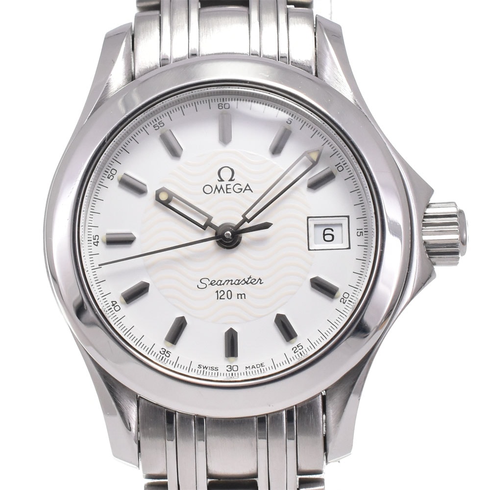 オメガ OMEGA 2581.21 シーマスター 120M デイト クォーツ レディース 良品 腕時計 G#146951
