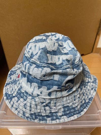 Supreme Fat Tip Jacquard Denim Crusher "Blue"