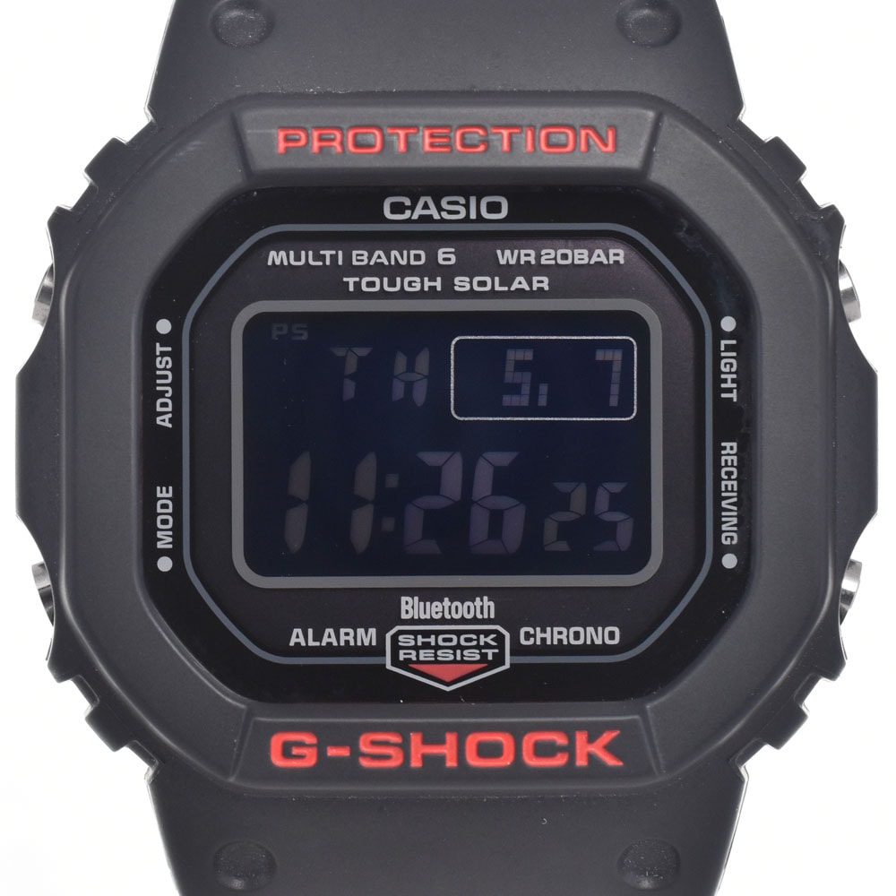 値下 カシオ CASIO GW-B5600HR-1JF G-SHOCK Bluetooth ブラック ソーラー電波 メンズ 美品 腕時計 I#147620