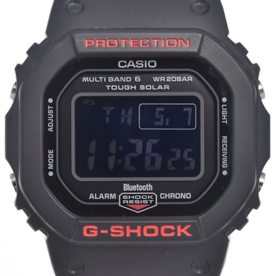 値下 カシオ CASIO GW-B5600HR-1JF G-SHOCK Bluetooth ブラック ソーラー電波 メンズ 美品 腕時計 I#147620