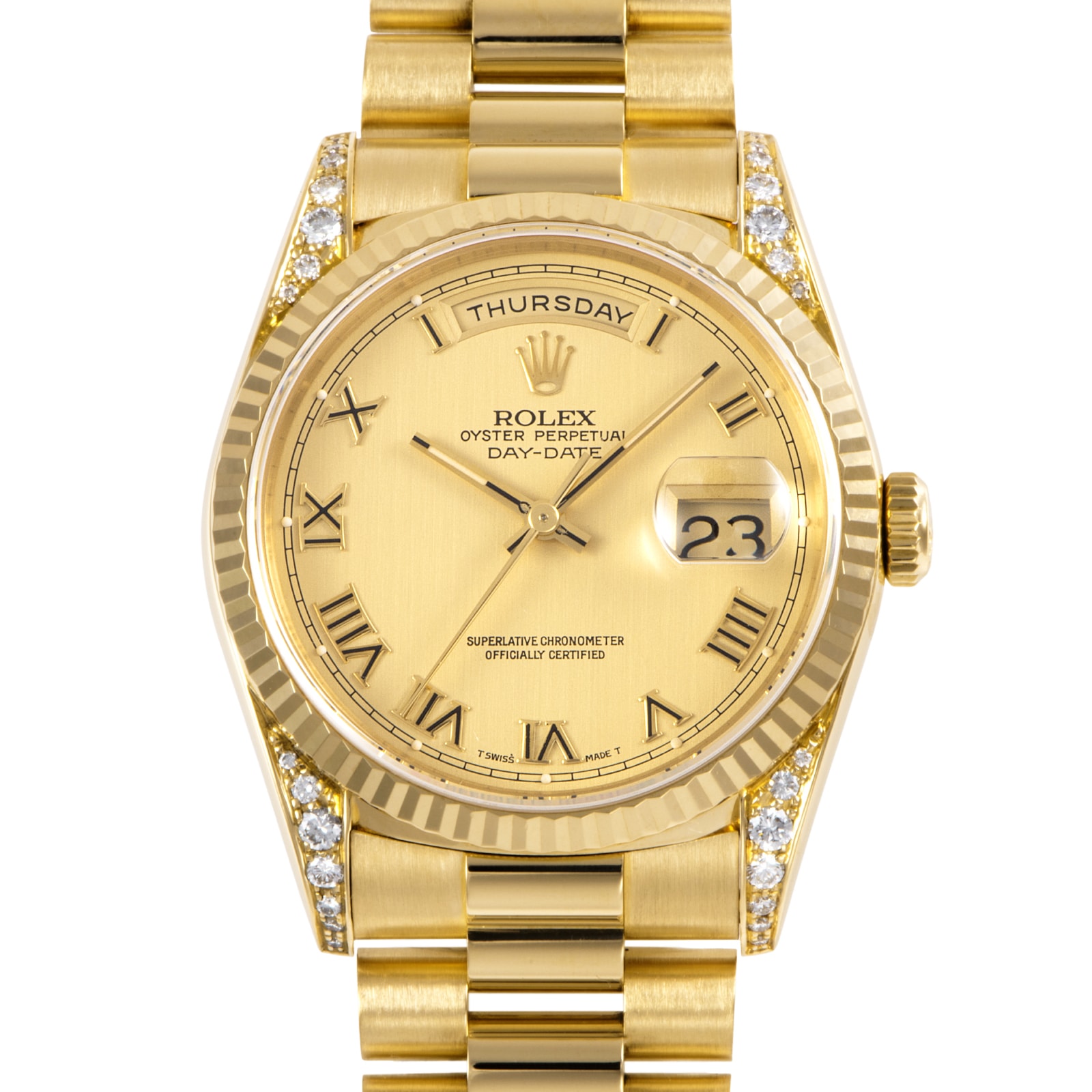 ROLEX ロレックス デイデイト 18338 1991年製 Tritium ラグダイヤ K18YG