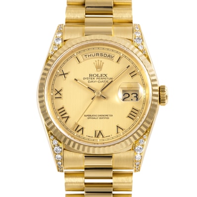 ROLEX ロレックス デイデイト 18338 1991年製 Tritium ラグダイヤ K18YG