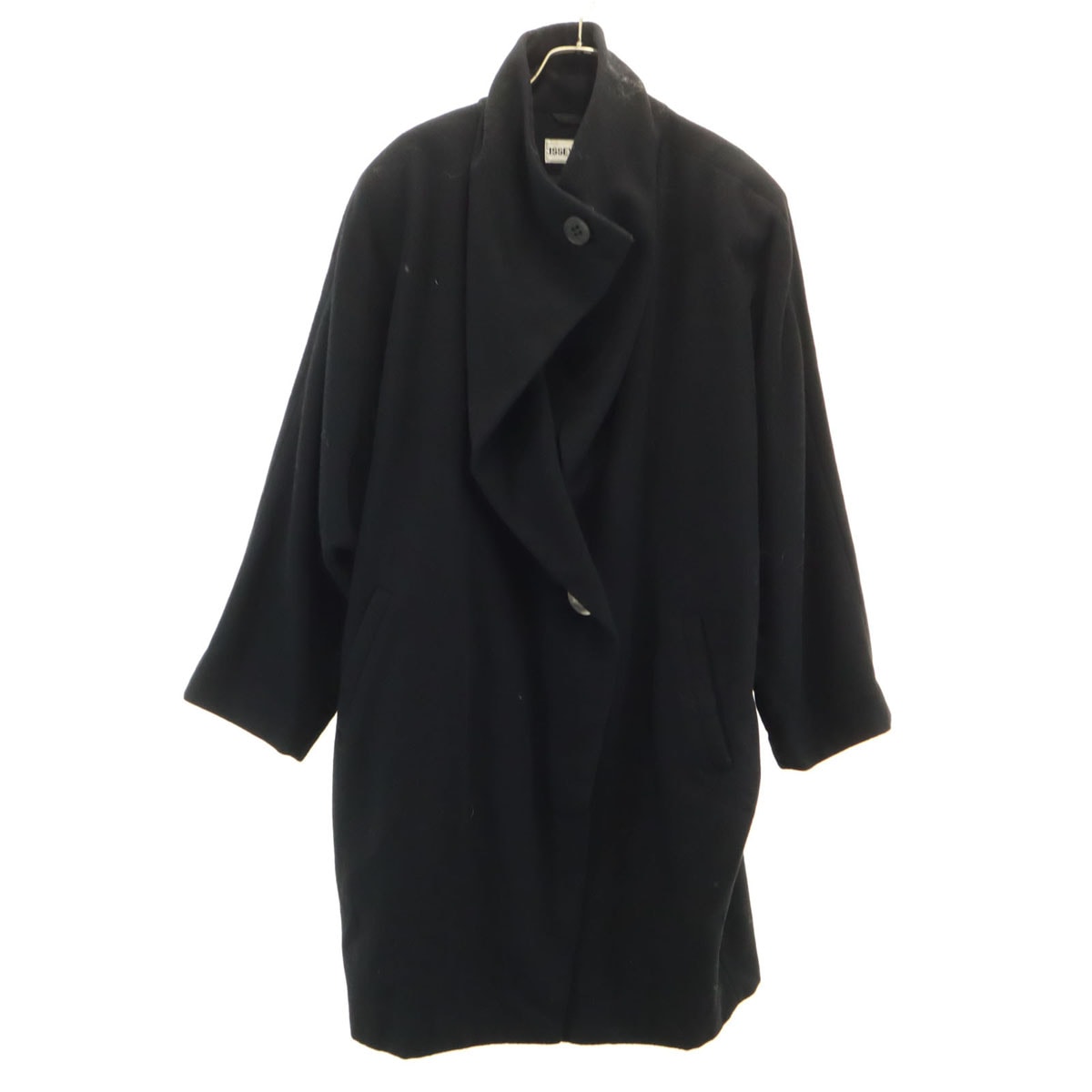 美品 ISSEY MIYAKE イッセイミヤケ 90s 日本製 ウールブレンド オールド ドルマン コート M ブラック
