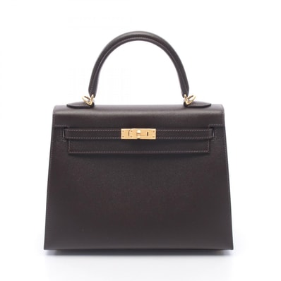 エルメス HERMES ケリー25 ベブラン 外縫い 2WAY ハンドバッグ バッグ ヴォーマダム ヴォーマダム レディース ブラウン系 【中古】