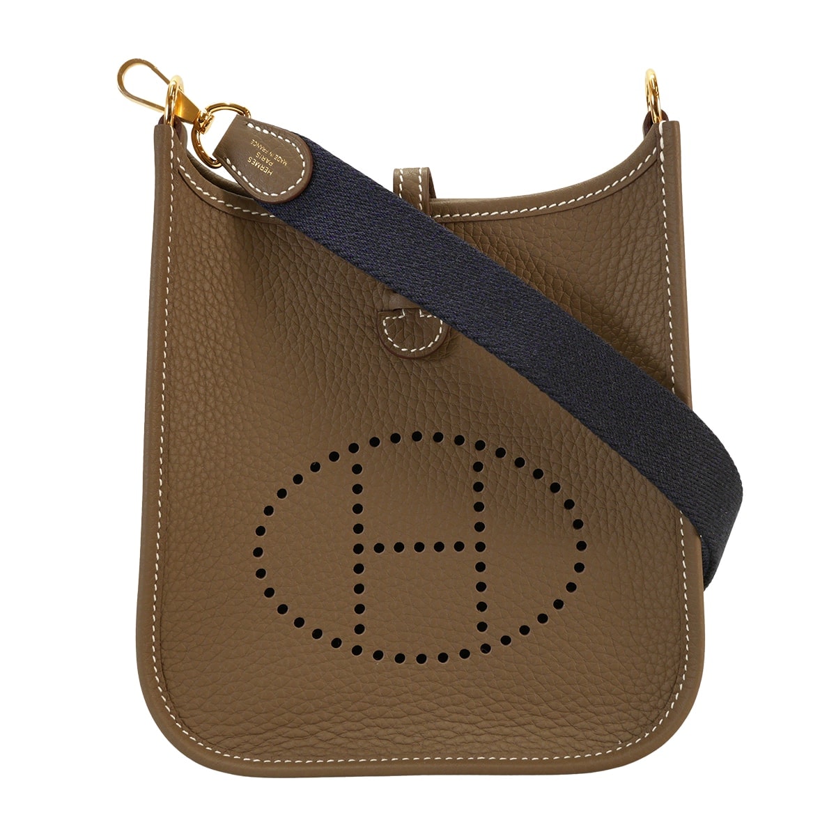 HERMES エルメス ショルダーバッグ エヴリン(エブリン) 16 TPM アマゾン エトープ (エトゥープ)/ブルーインディゴ トリヨンクレマンス ゴールド金具 W刻印 新品未使用