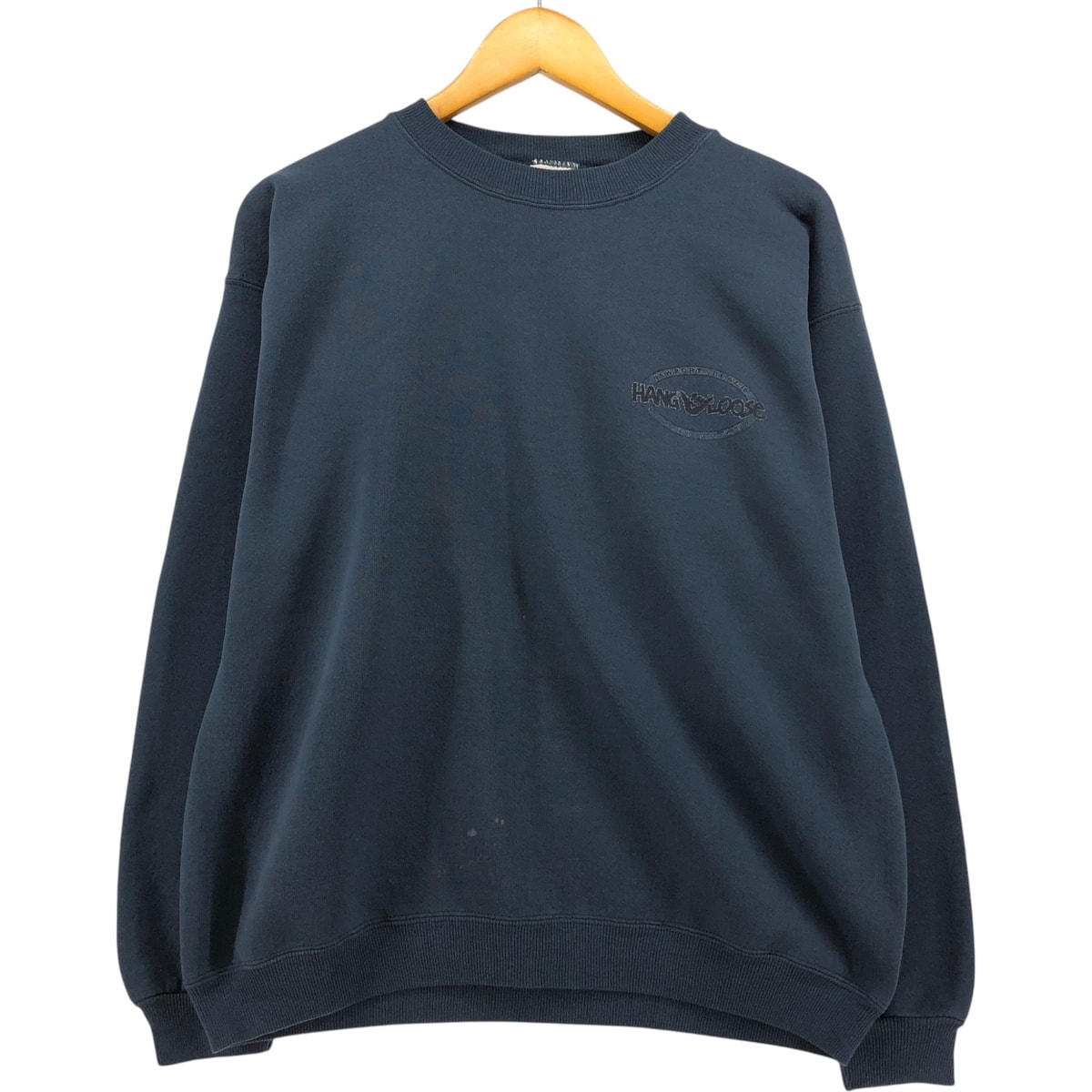 古着 00年代 ヘインズ Hanes HANG LOOSE ハングルーズ ロゴスウェットシャツ トレーナー メンズM相当/eaa575744