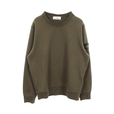ストーンアイランド STONE ISLAND クルーネック スウェット 衣料品 トップス コットン メンズ カーキ系 【中古】