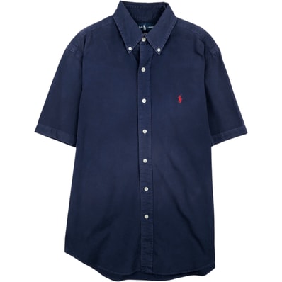 古着 ラルフローレン Ralph Lauren CLASSIC FIT クラシックフィット 半袖 ボタンダウンシャツ メンズM相当/eaa633128