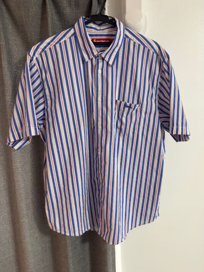 Supreme Loose Fit Multi Stripe S/S Shirt "Blue"